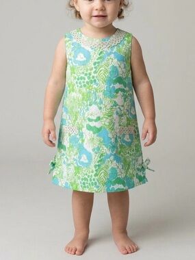 Lilly Pulitzer Toddler Girls Limeade It's A Zoo Shift Dress